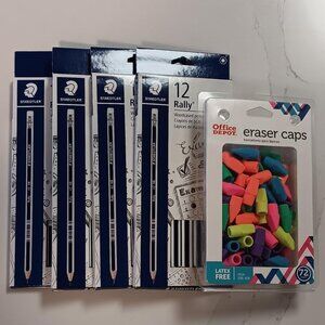 School Supplies premium Pencils and Erasers NWOT